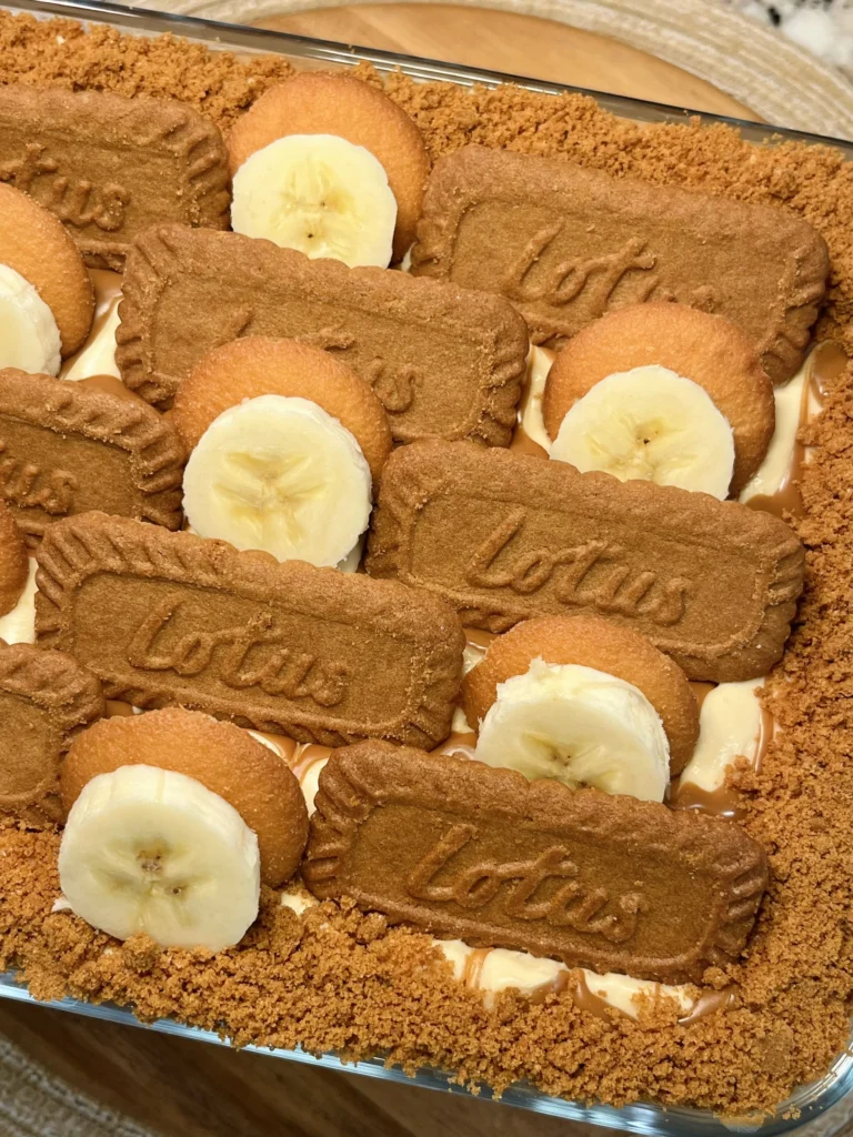 Easy Biscoff Banana Pudding
