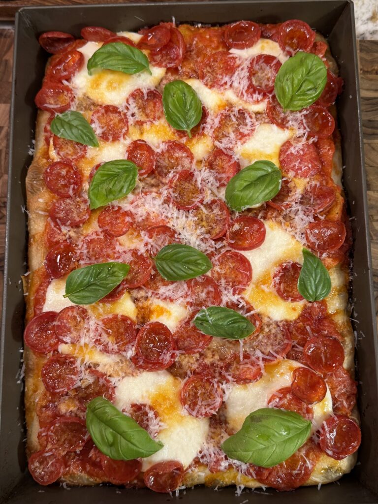 Hot Honey Pepperoni Pizza Focaccia