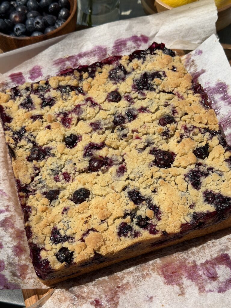 Jammy Lemon Blueberry Crumb Cake