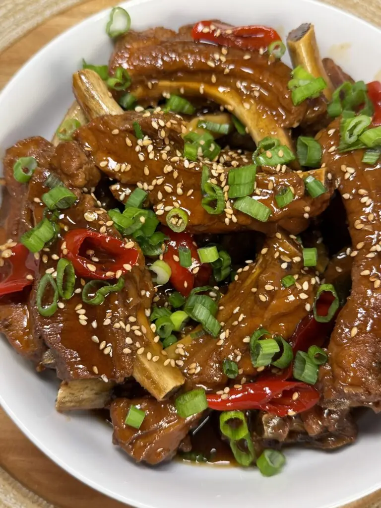 Korean Braised Pork Baby Back Ribs (Dwegi Galbi Jjim)