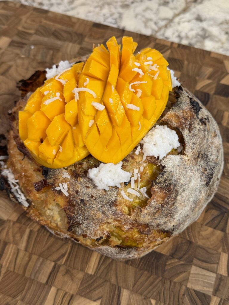Mango Sticky Rice Sourdough Bread