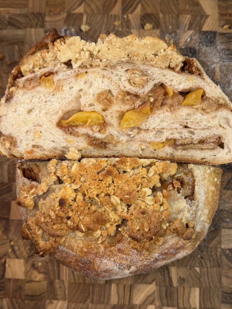 Peach Cobbler Sourdough Bread