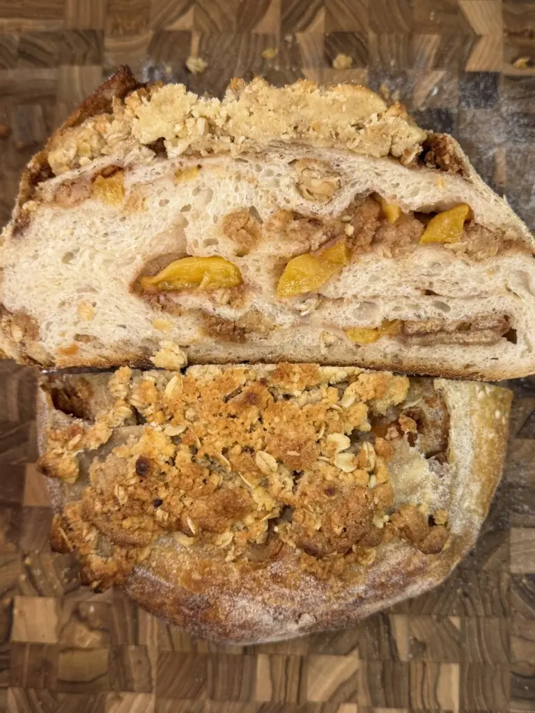 Peach Cobbler Sourdough Bread