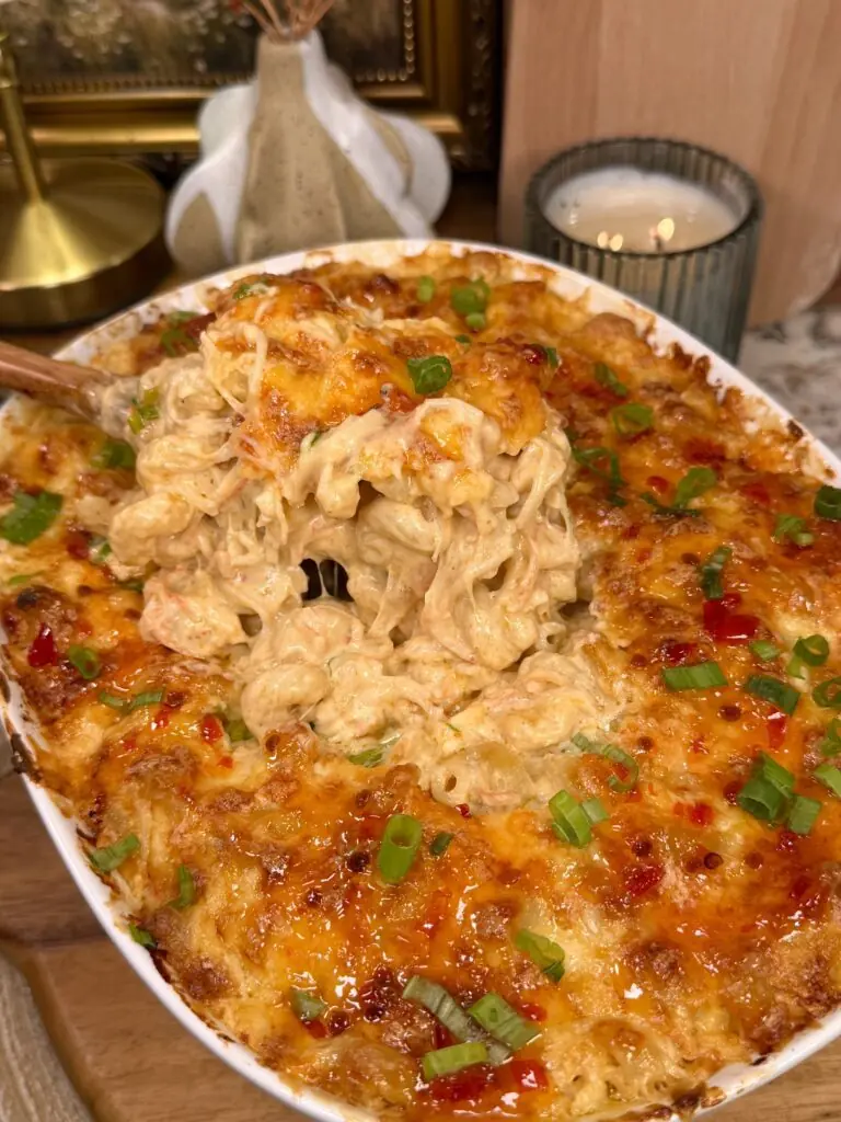 Crab Rangoon Baked Mac and Cheese