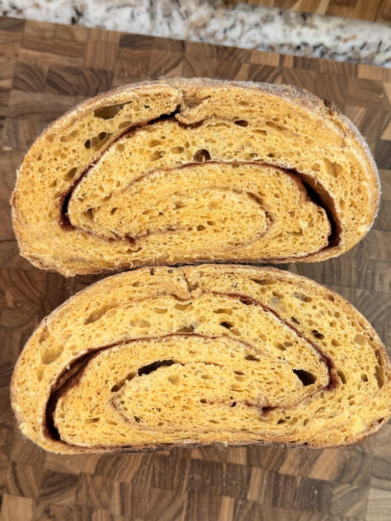 Pumpkin Cinnamon Swirl Sourdough