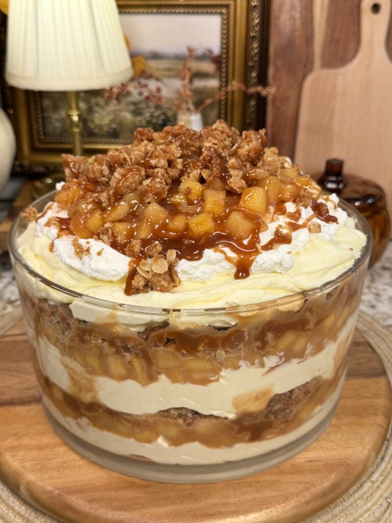 Salted Caramel Apple Pie Cheesecake Pudding