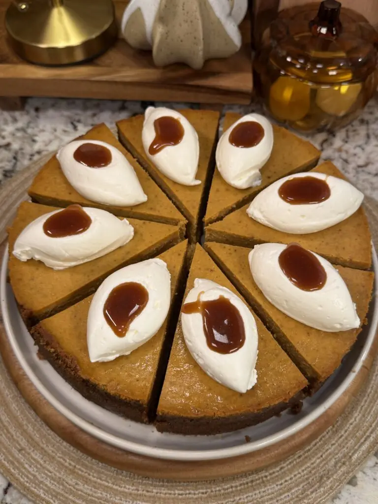 Pumpkin Cheesecake with Gingersnap Cookie Crust
